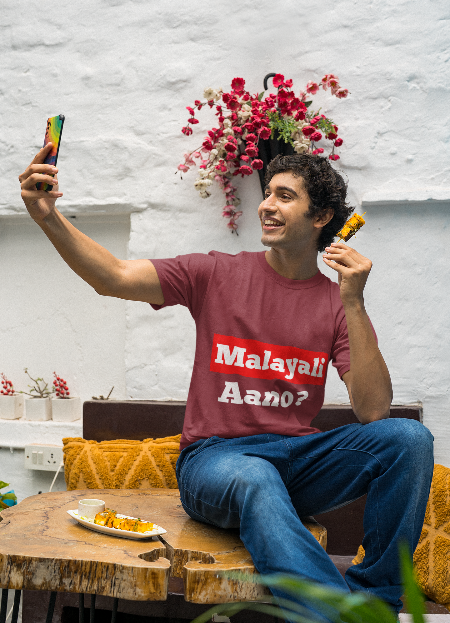 Malayali Aano? Crew Neck T-Shirt