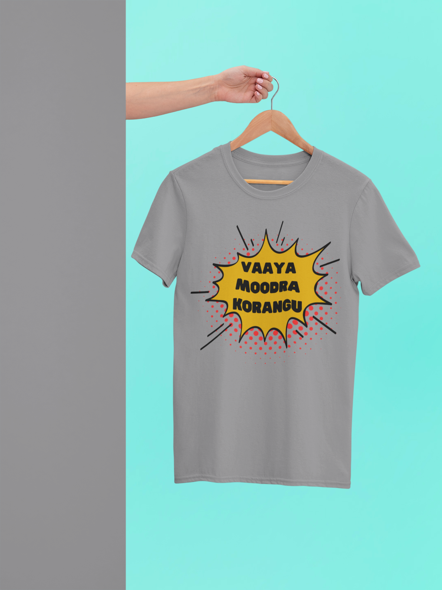 Vaaya Moodra Korangu Crew Neck T-Shirt