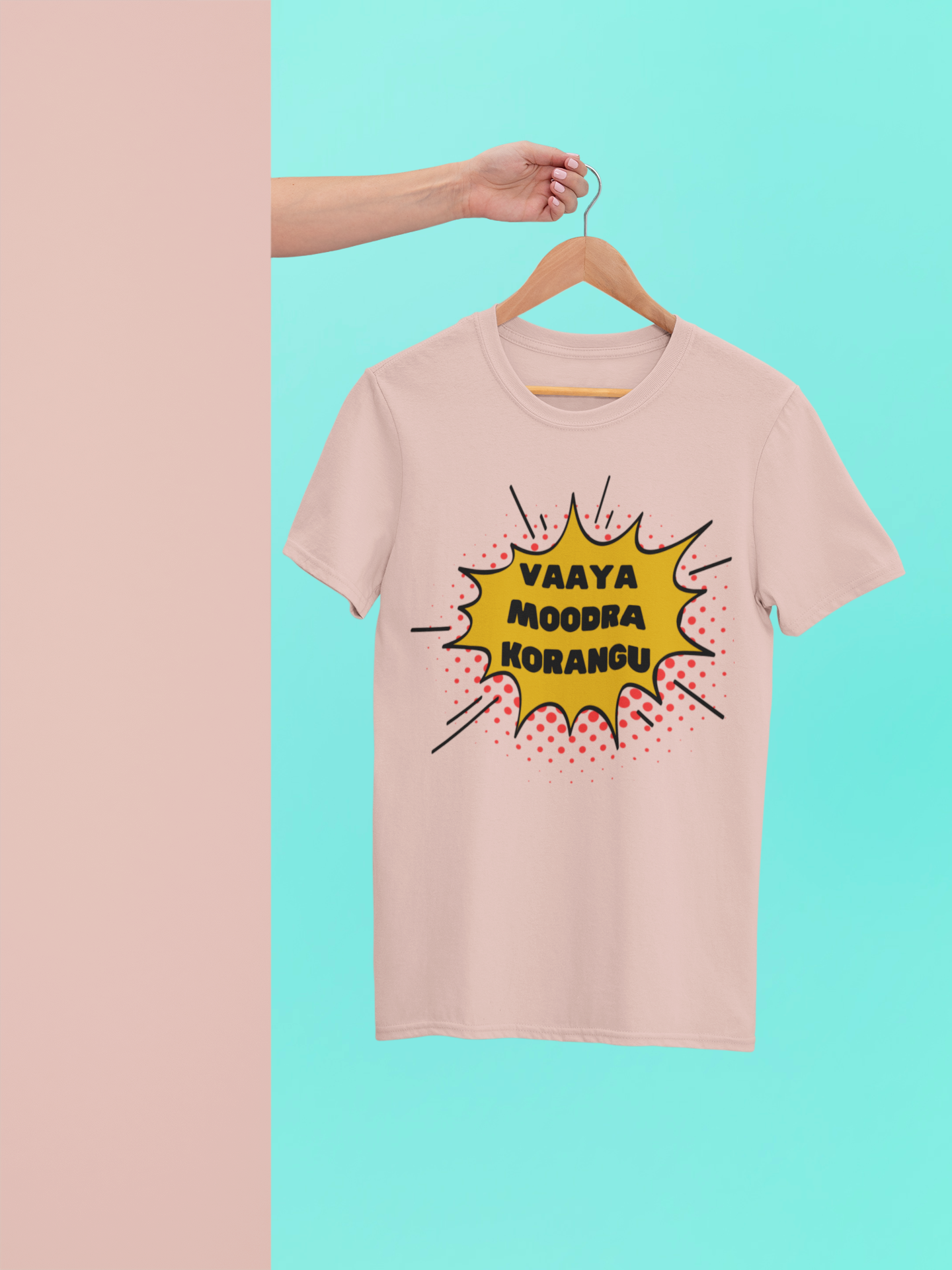 Vaaya Moodra Korangu Crew Neck T-Shirt