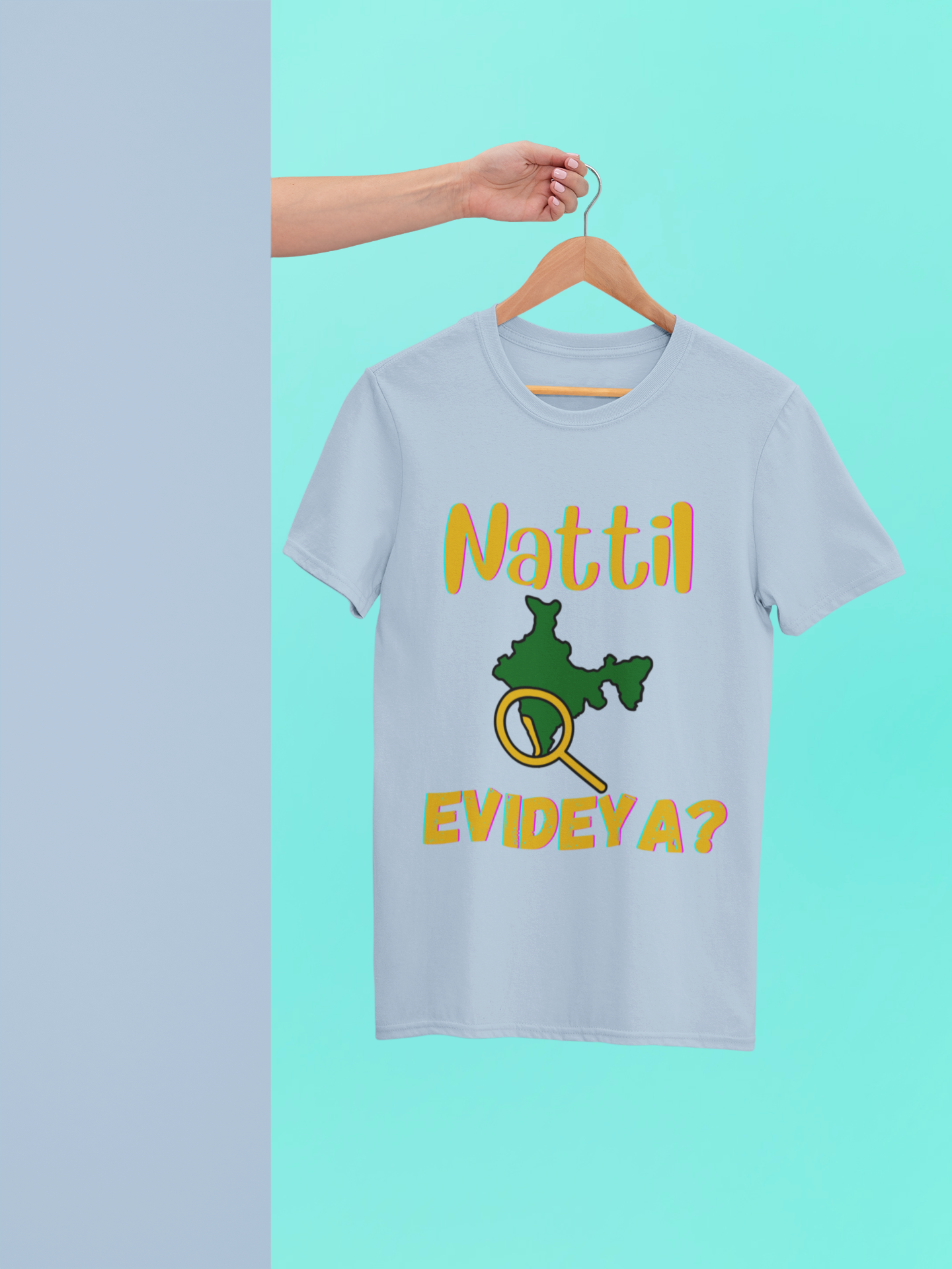 Nattil Evideya? Crew Neck T-Shirt