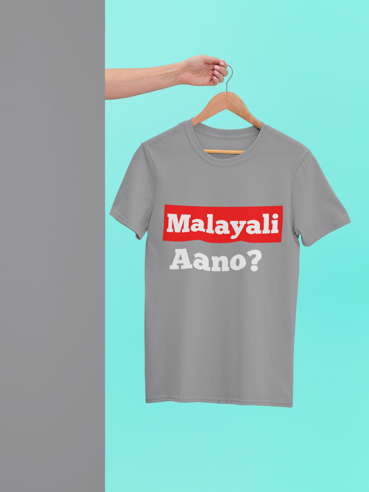 Malayali Aano? Crew Neck T-Shirt
