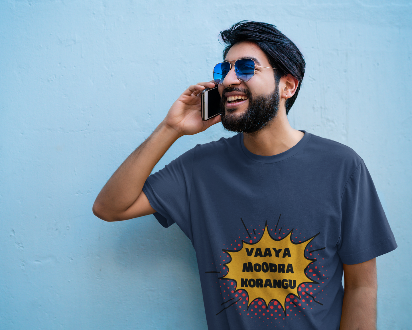 Vaaya Moodra Korangu Crew Neck T-Shirt