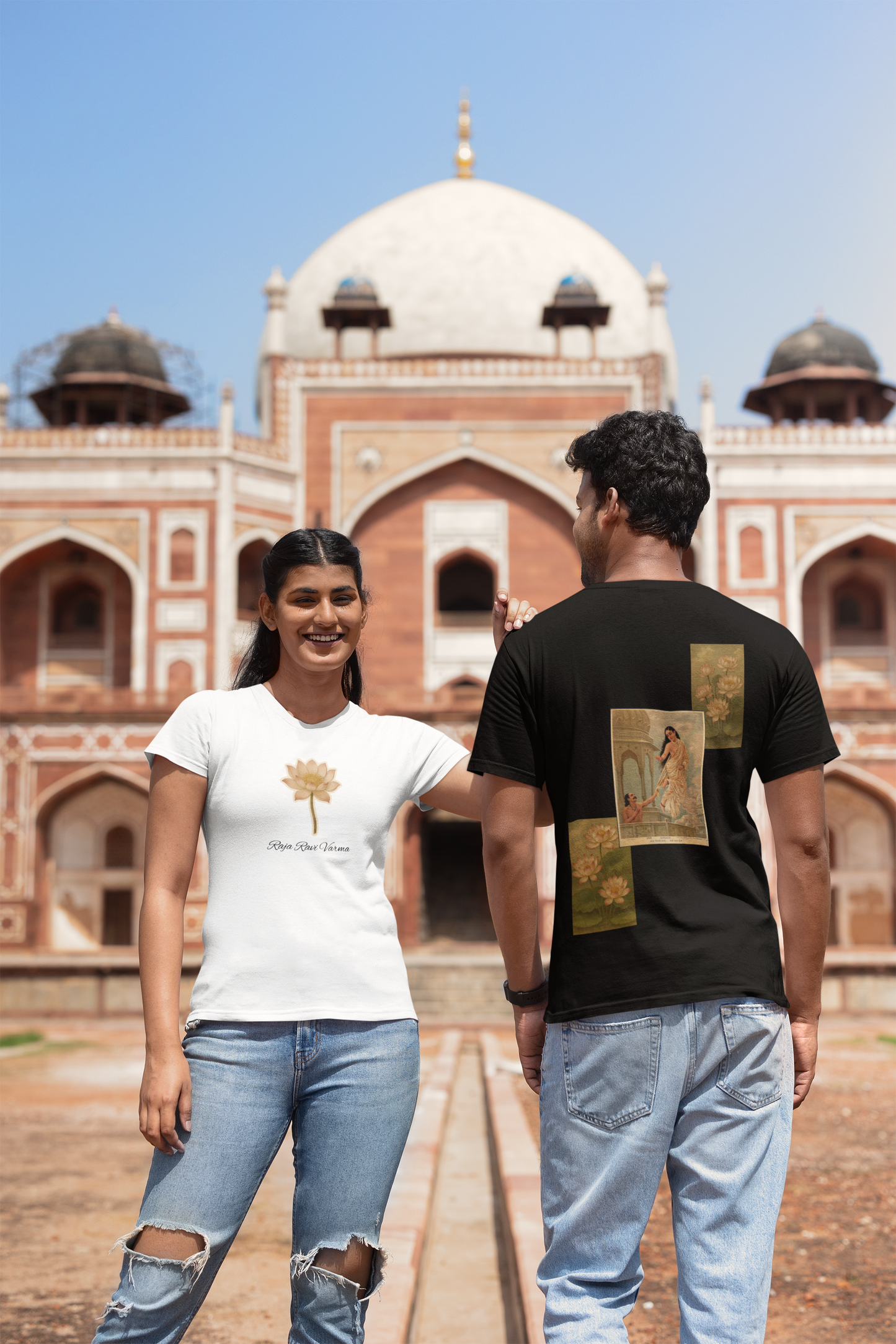 Raja Ravi Varma Inspired Classic Crew Neck T-Shirt