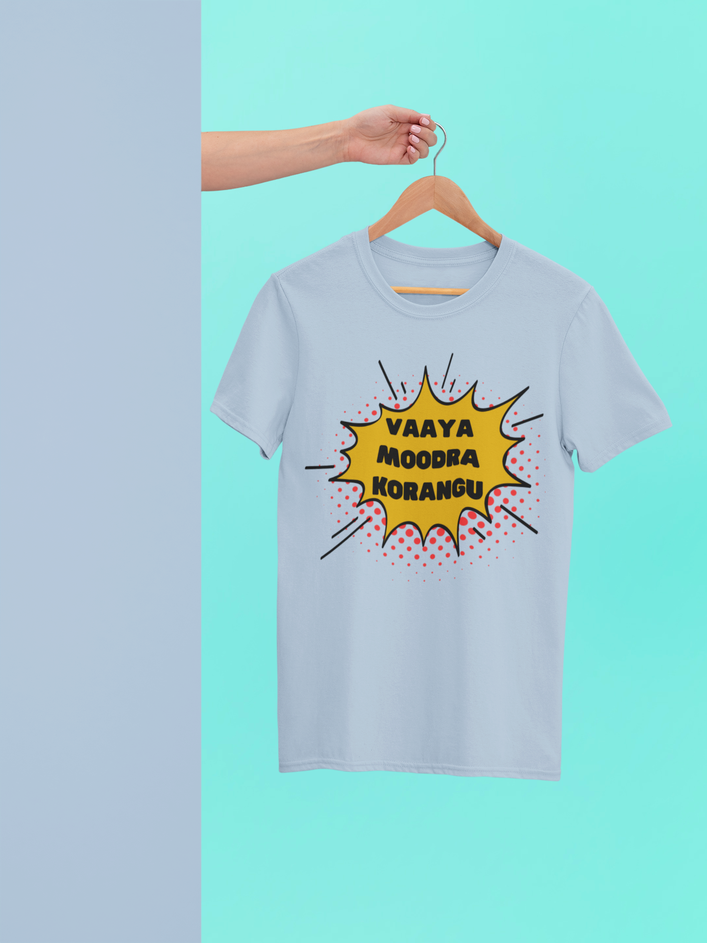 Vaaya Moodra Korangu Crew Neck T-Shirt