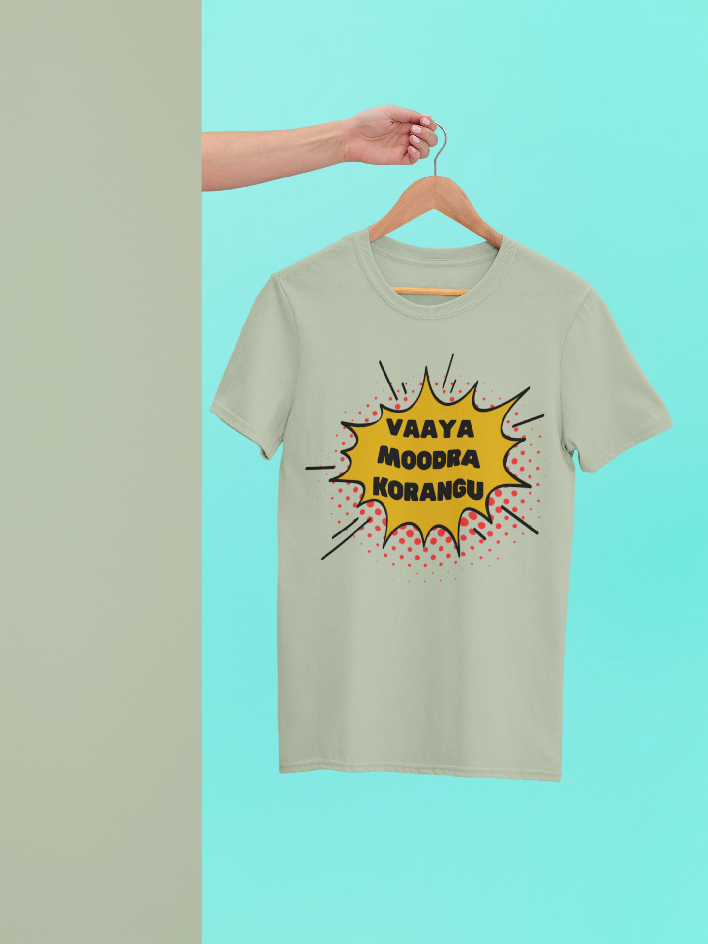 Vaaya Moodra Korangu Crew Neck T-Shirt