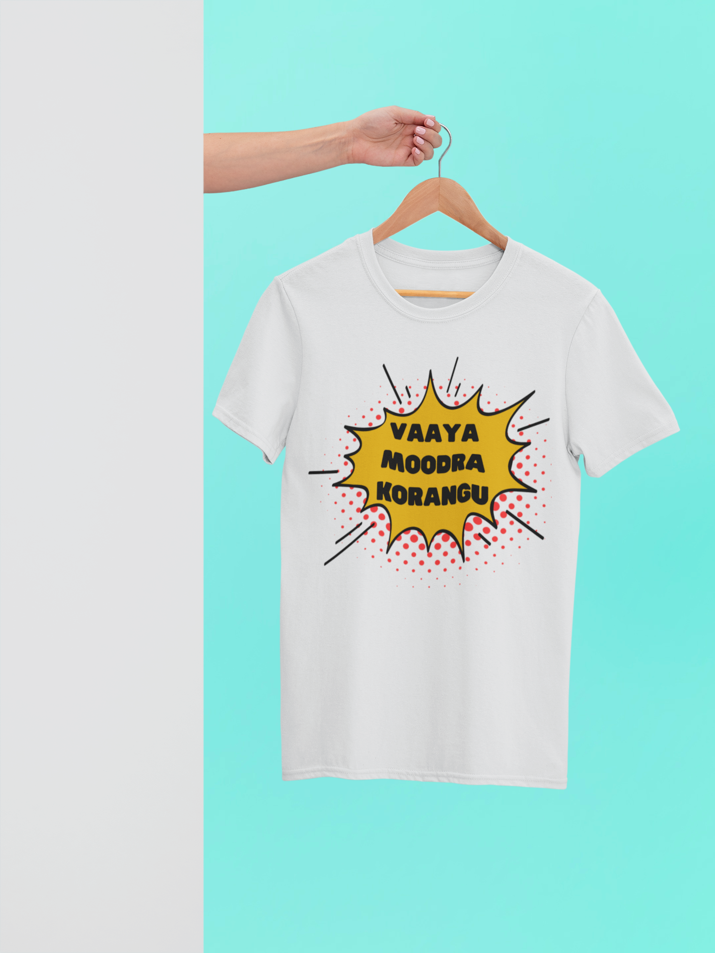 Vaaya Moodra Korangu Crew Neck T-Shirt