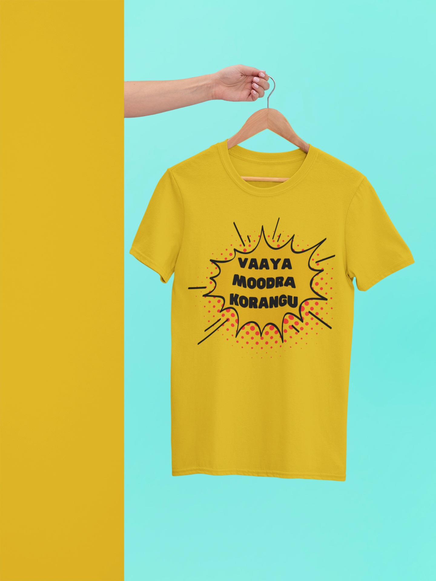 Vaaya Moodra Korangu Crew Neck T-Shirt