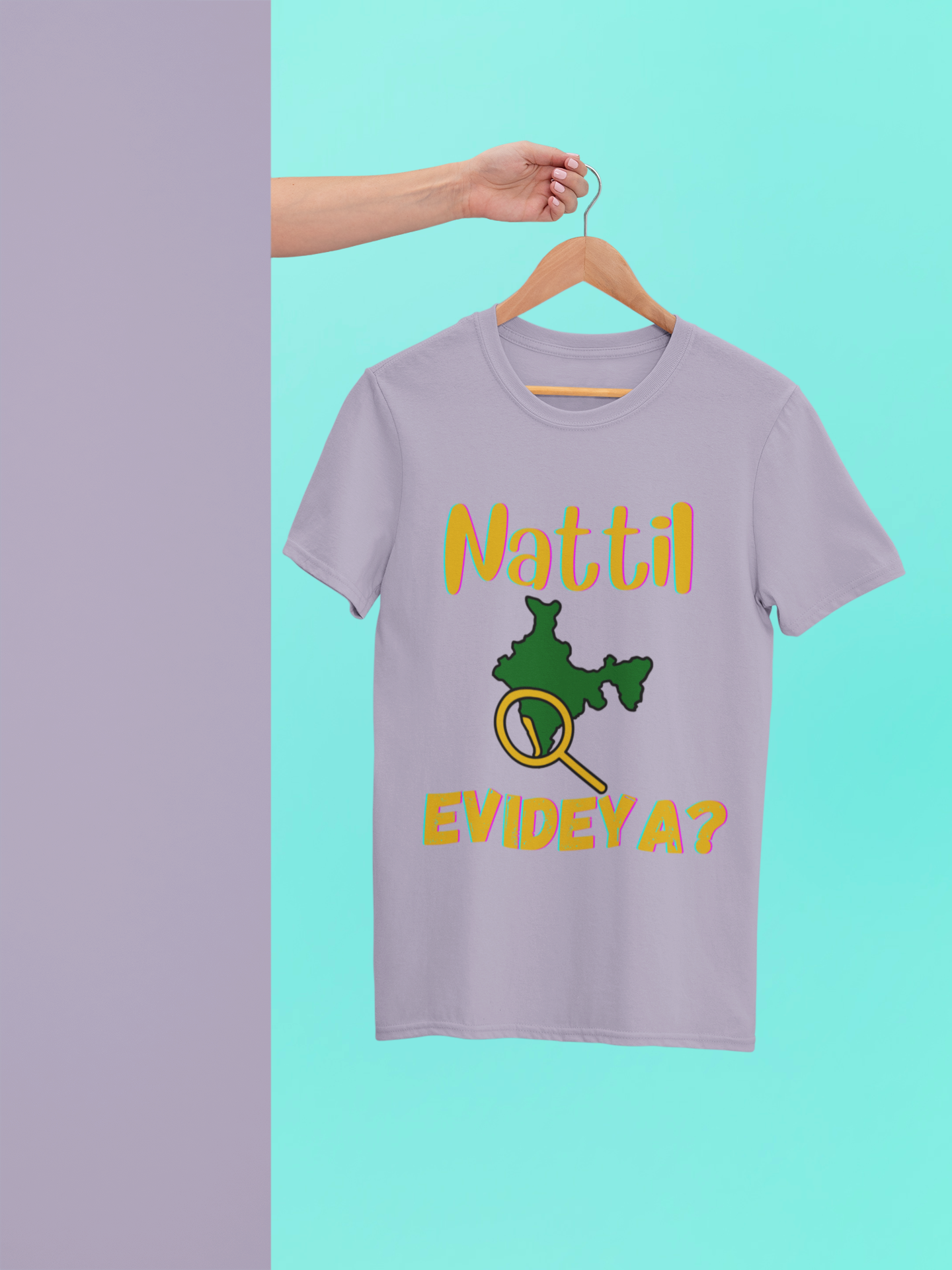 Nattil Evideya? Crew Neck T-Shirt